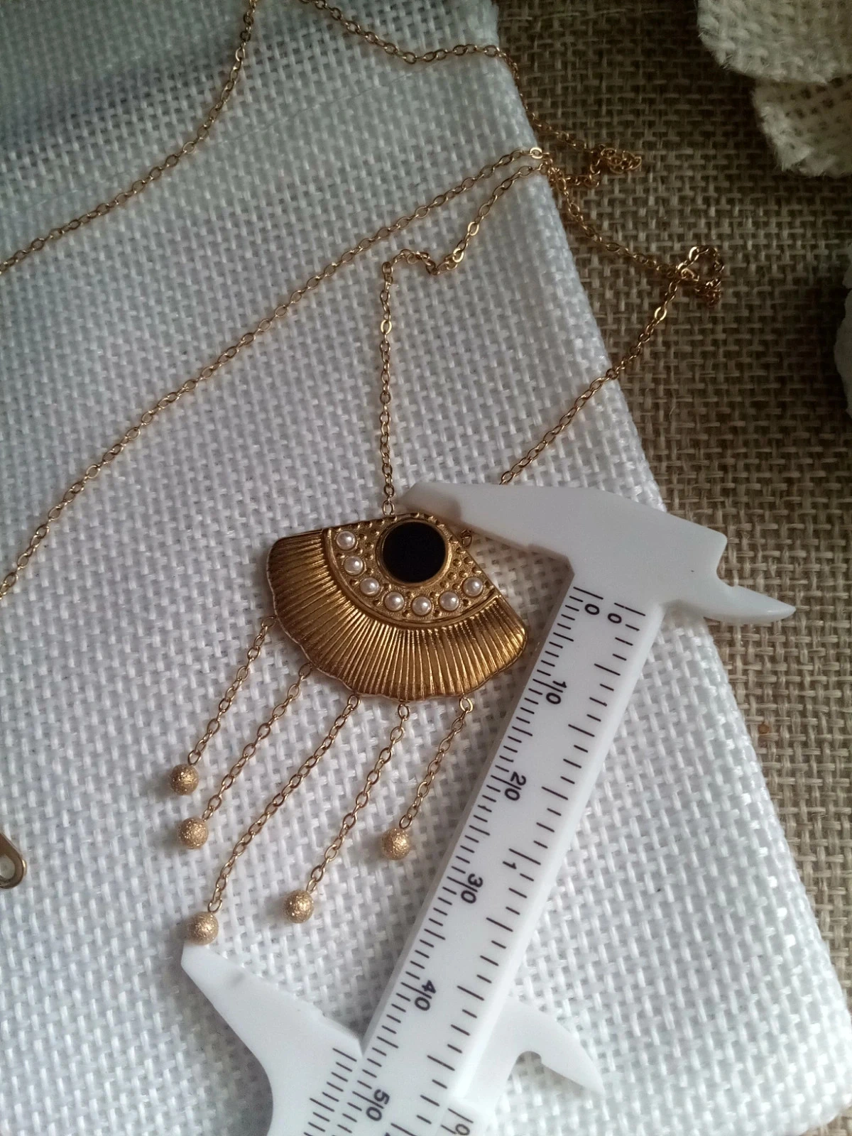 Collar bohemio oro y negro – photo 3